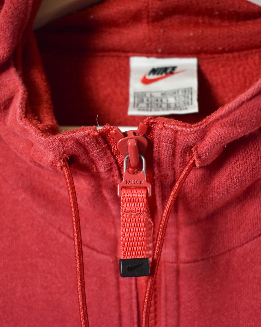 Red Nike Zip-Through Hoodie - X-Large