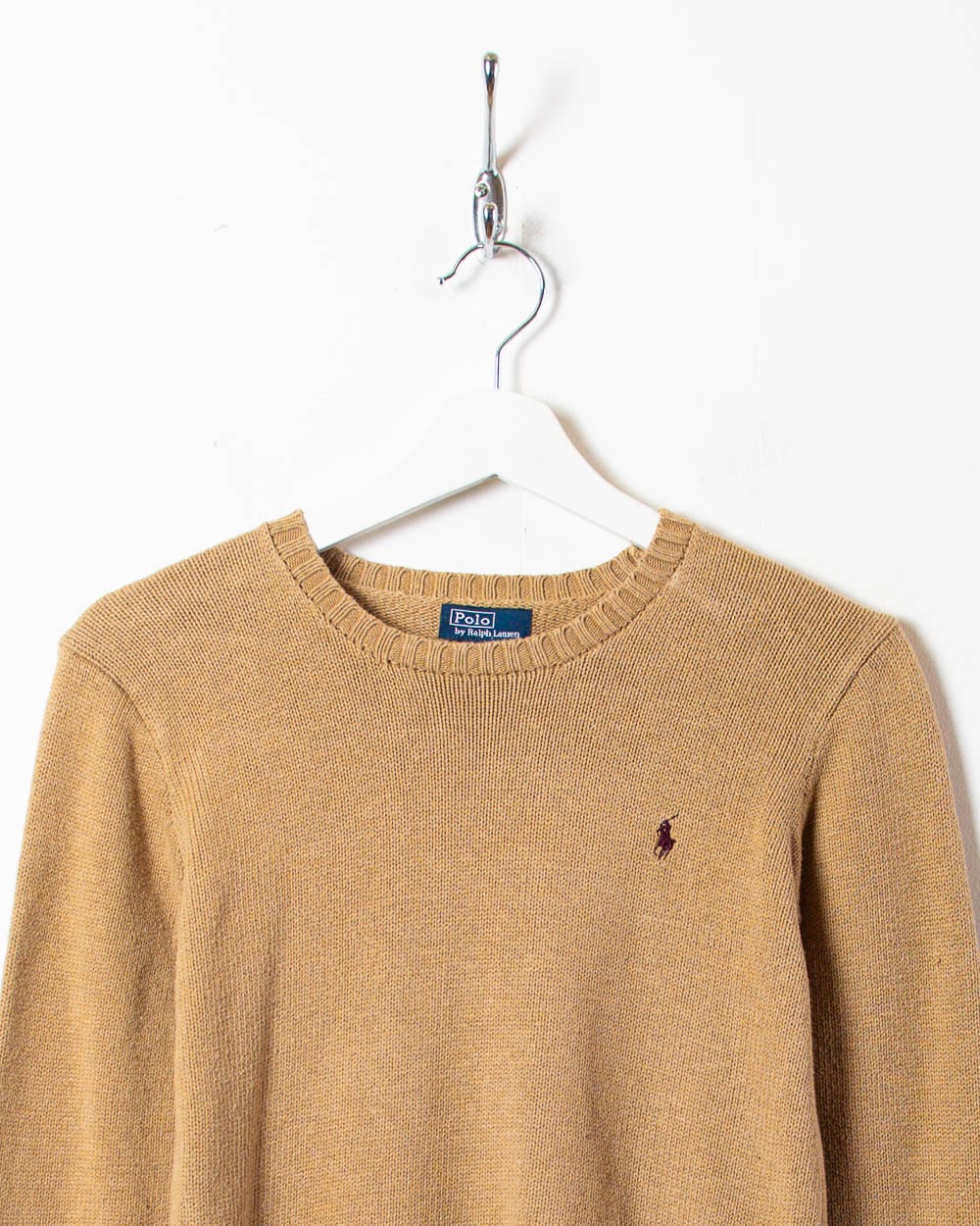 Neutral Polo Ralph Lauren Knitted Sweatshirt - Small Women's