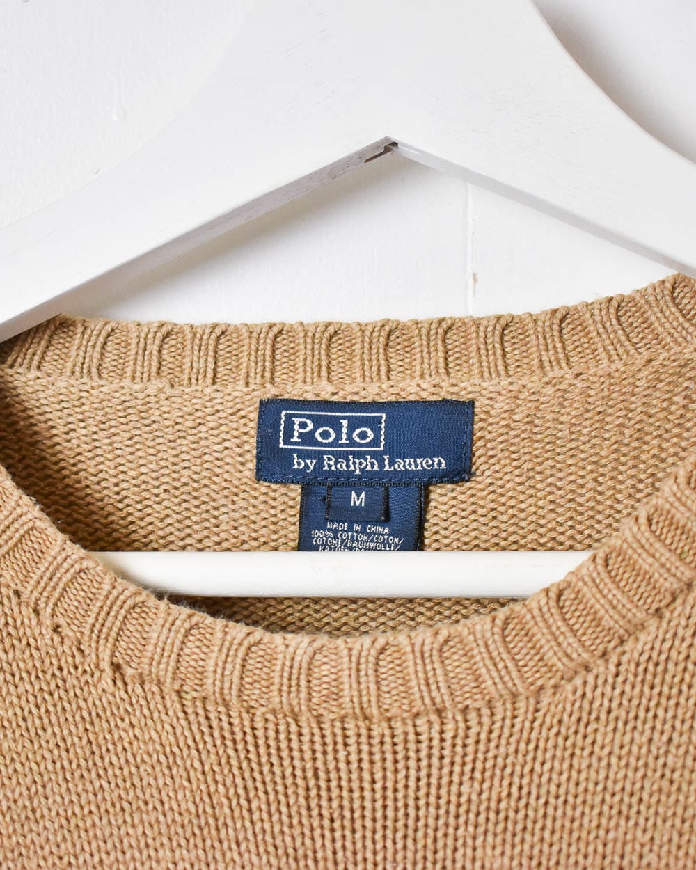 Neutral Polo Ralph Lauren Knitted Sweatshirt - Small Women's