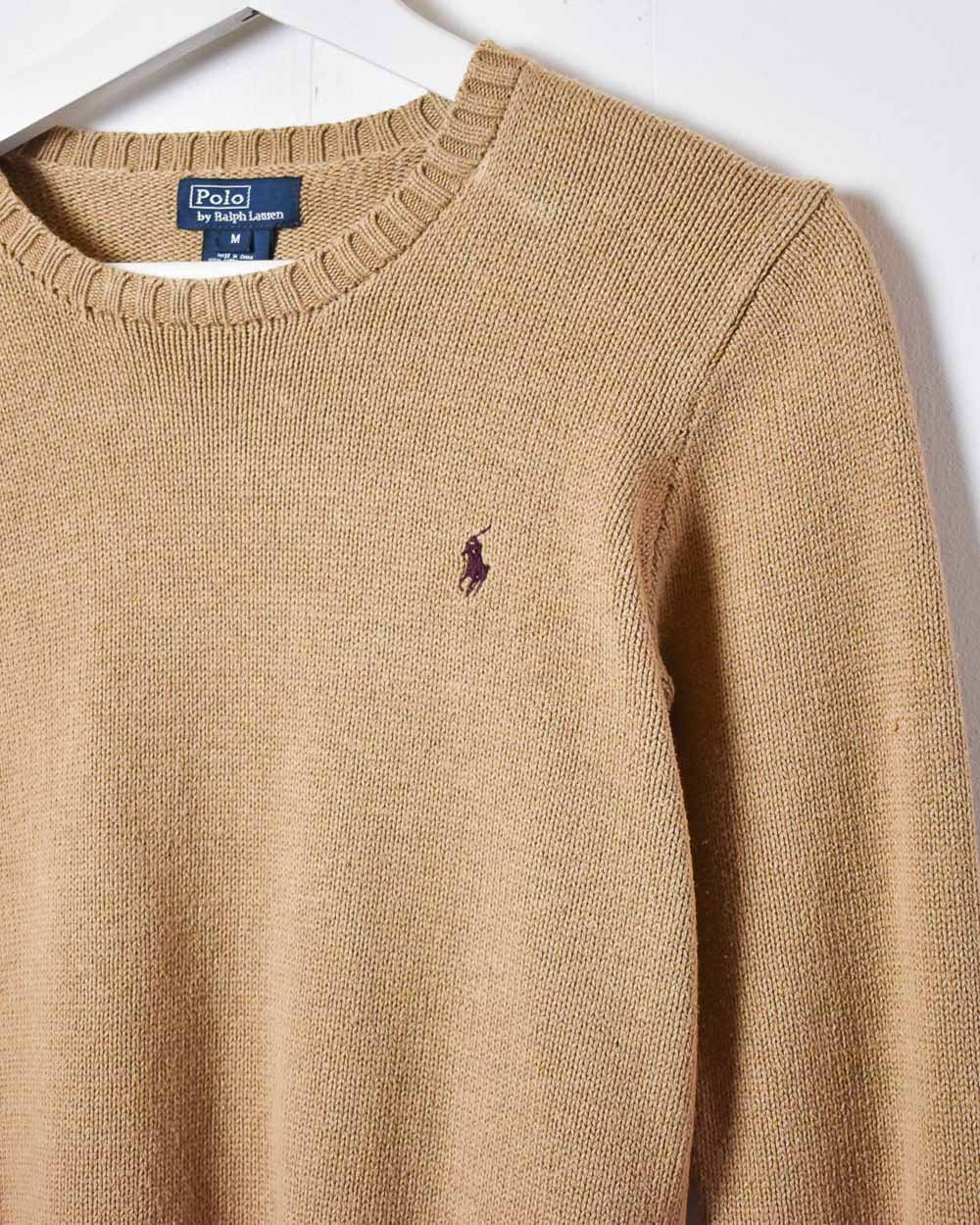 Neutral Polo Ralph Lauren Knitted Sweatshirt - Small Women's