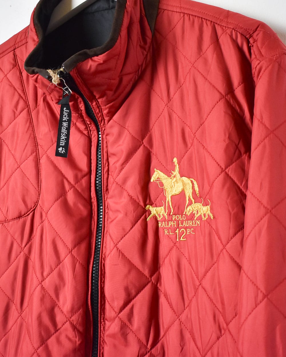 Red Polo Ralph Lauren Reversible Quilted Jacket - Large Women's