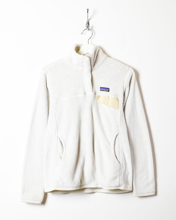 White Patagonia 1/4 Button Fleece - Medium Women's
