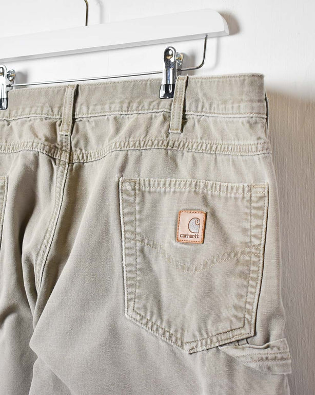 Neutral Carhartt Worn Carpenter Jeans - W40 L30