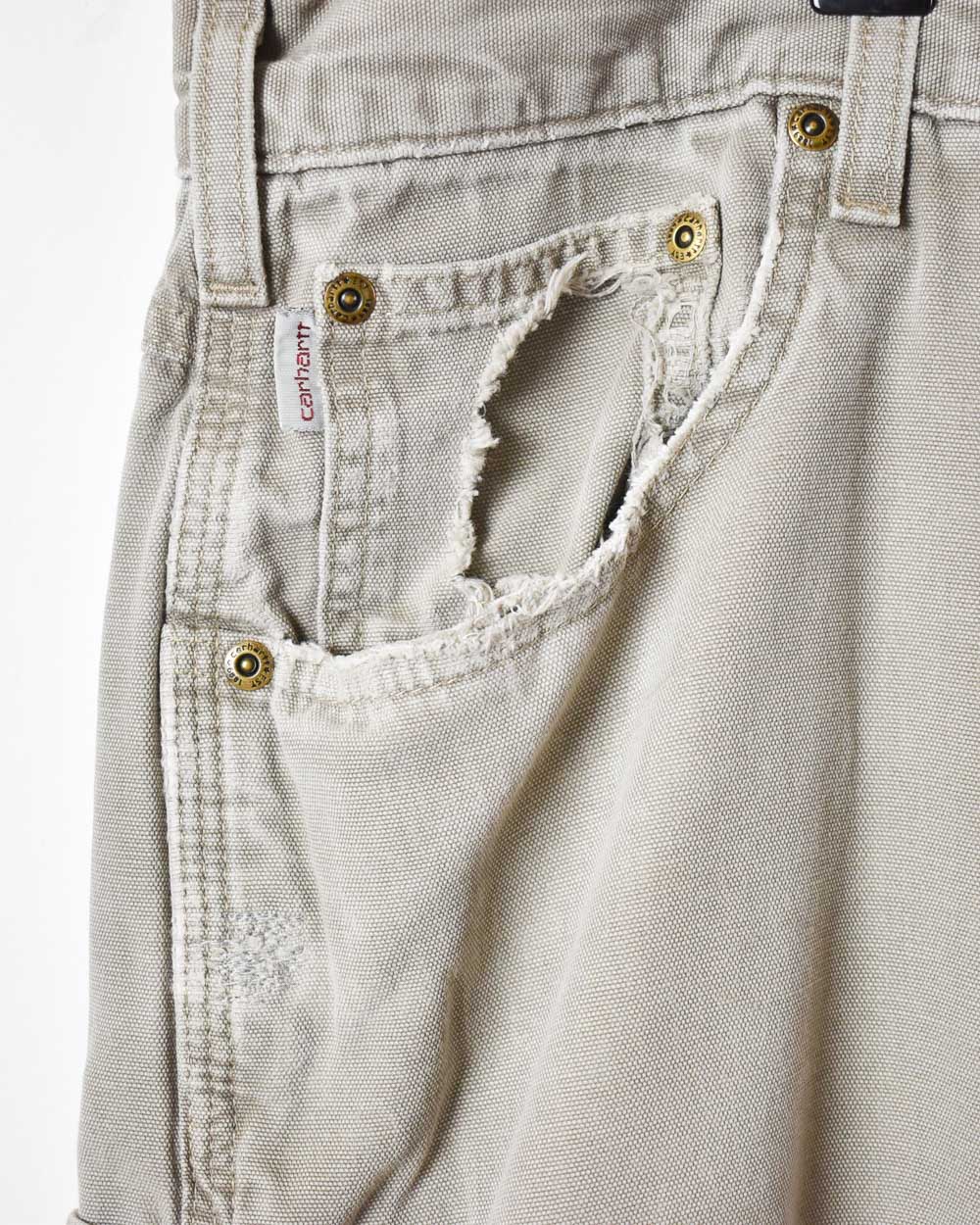 Neutral Carhartt Worn Carpenter Jeans - W40 L30