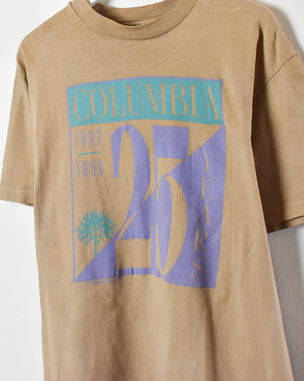 Brown Columbia 1992 25 Years Single Stitch T-Shirt - Medium