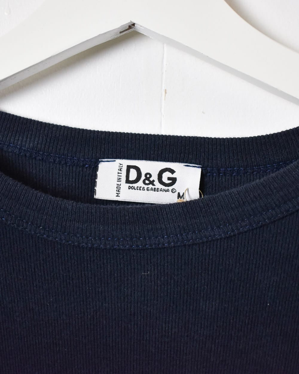 Navy Dolce & Gabbana Long Sleeved T-Shirt - Medium