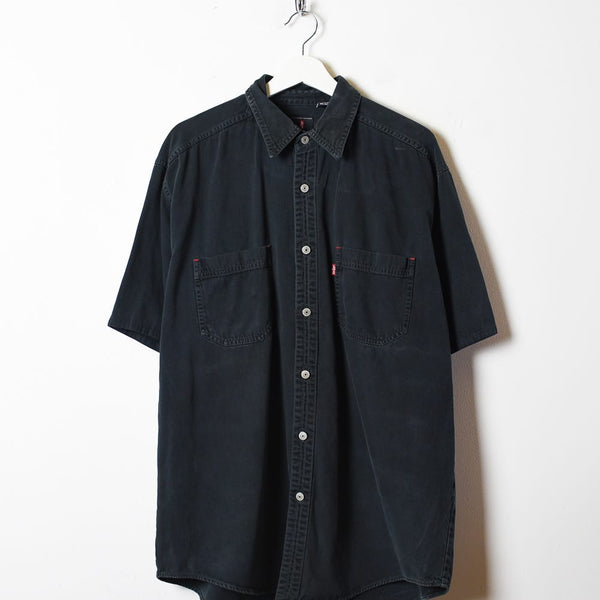 Vintage Short Sleeved Cropped Denim Shirt