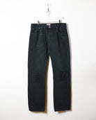 Black Levi's Patched 501 Jeans - W36 L34