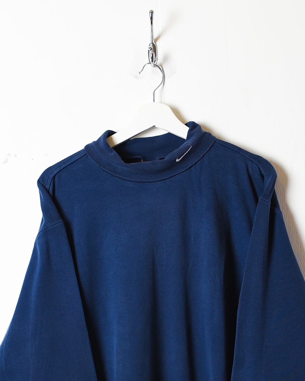 Navy Nike Turtle Neck Long Sleeved T-Shirt - Large