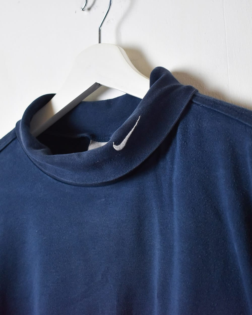 Navy Nike Turtle Neck Long Sleeved T-Shirt - Large