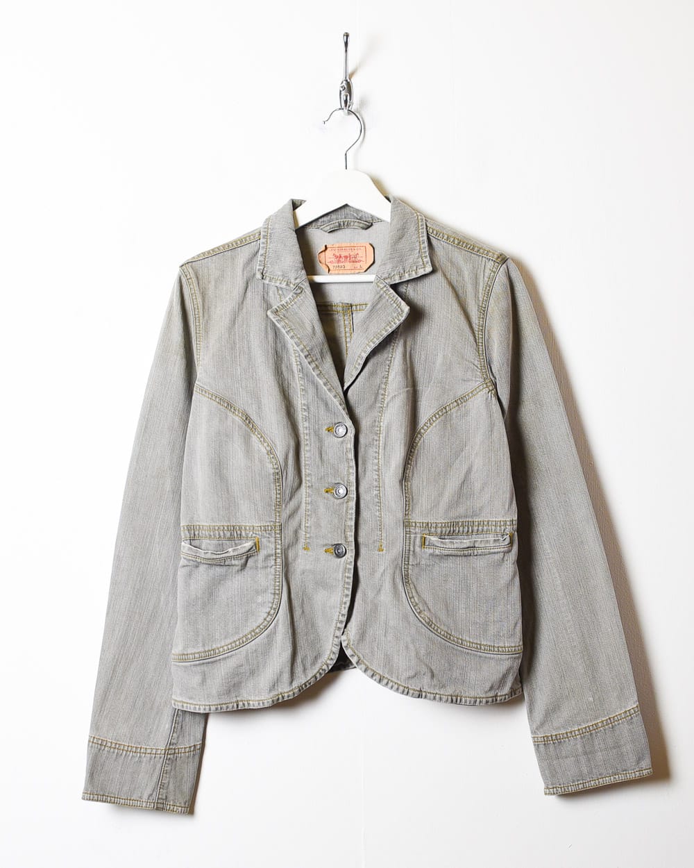 Grey Levi's Denim Dress Jacket - Medium Women's
