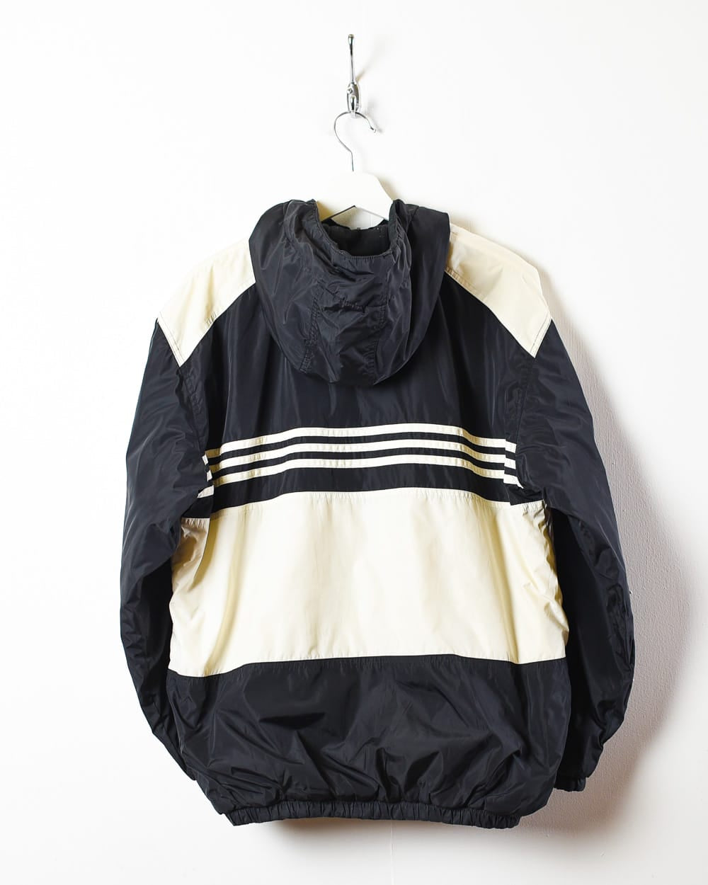 Black Adidas Fleece Lined Reversible Hooded Coat - Small