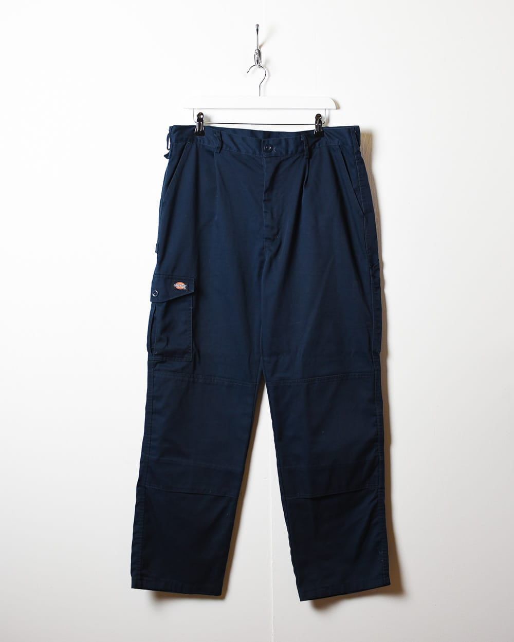Navy Dickies Double Knee Cargo Trousers - W36 L31