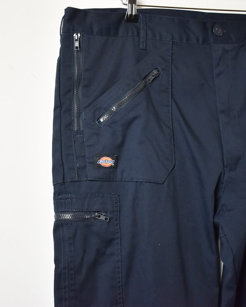 Navy Dickies Workwear Double Knee Cargo Trousers - W42 L29