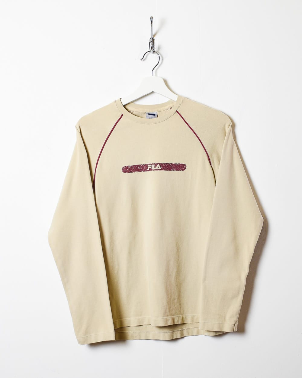 andrageren geni jeg er sulten Vintage 00s Neutral Fila Long Sleeved T-Shirt - Small Cotton– Domno Vintage