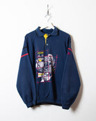 Navy Puma Collared Sweatshirt - Large