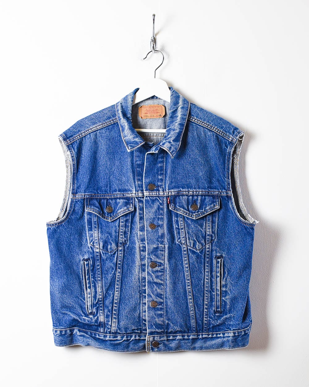 Levi's sleeveless hot sale denim jacket