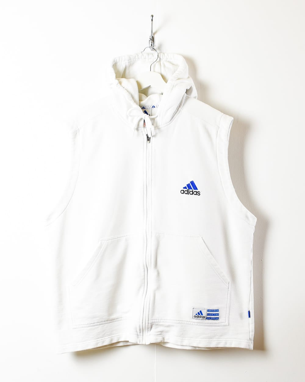 Adidas sleeveless zip store up hoodie