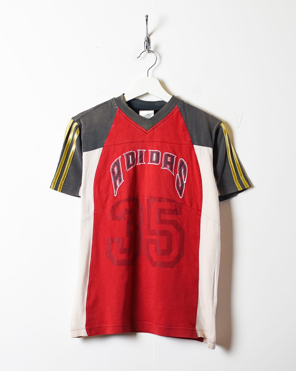 Beperken Badkamer heroïne Vintage 00s Red Adidas 35 T-Shirt - Small Cotton– Domno Vintage
