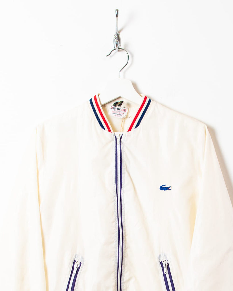 Vintage 70s White Izod Lacoste 70s Varsity Jacket - Small Domno Vintage