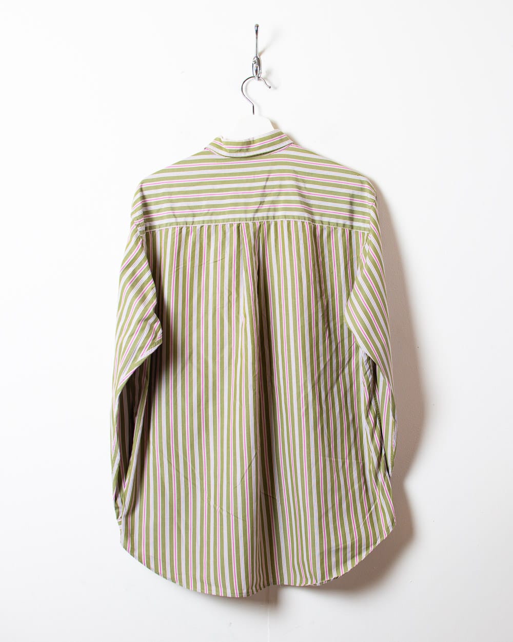 Khaki Burberry Striped Shirt - Large