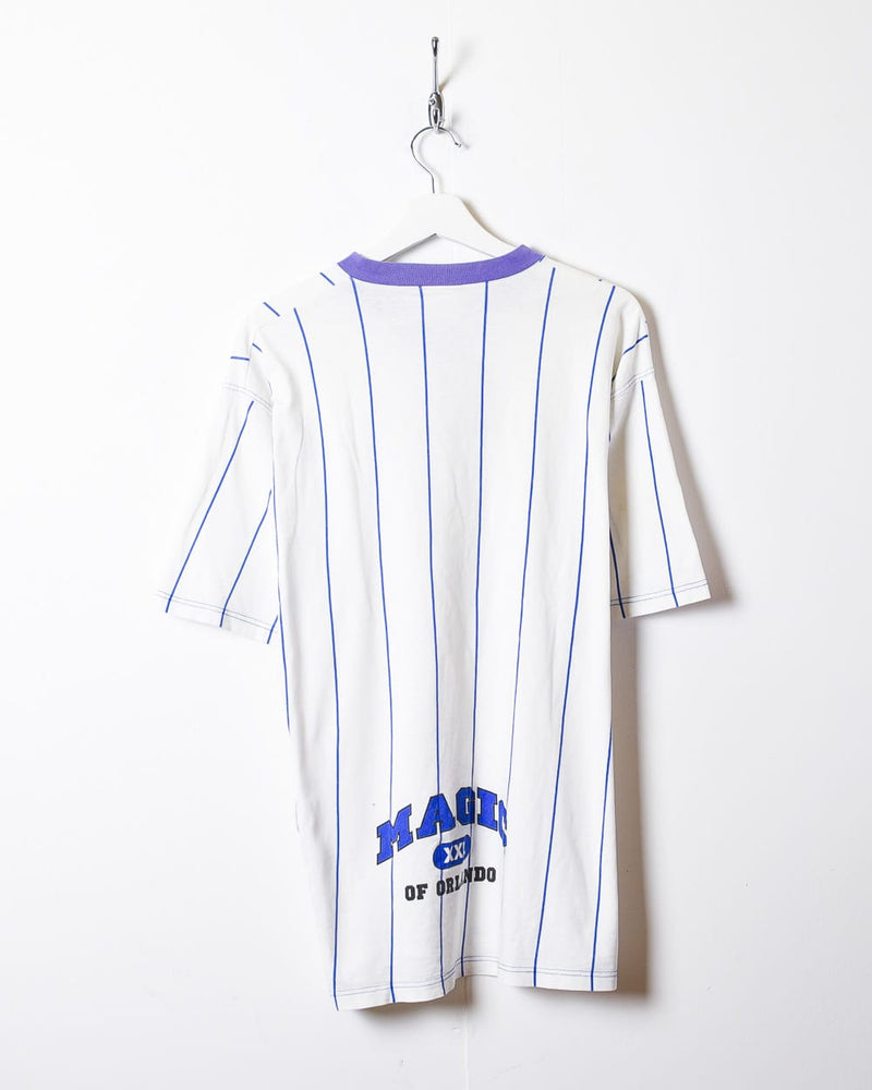 Vintage 90s White Champion NBA Orlando Magic Striped T-Shirt - X