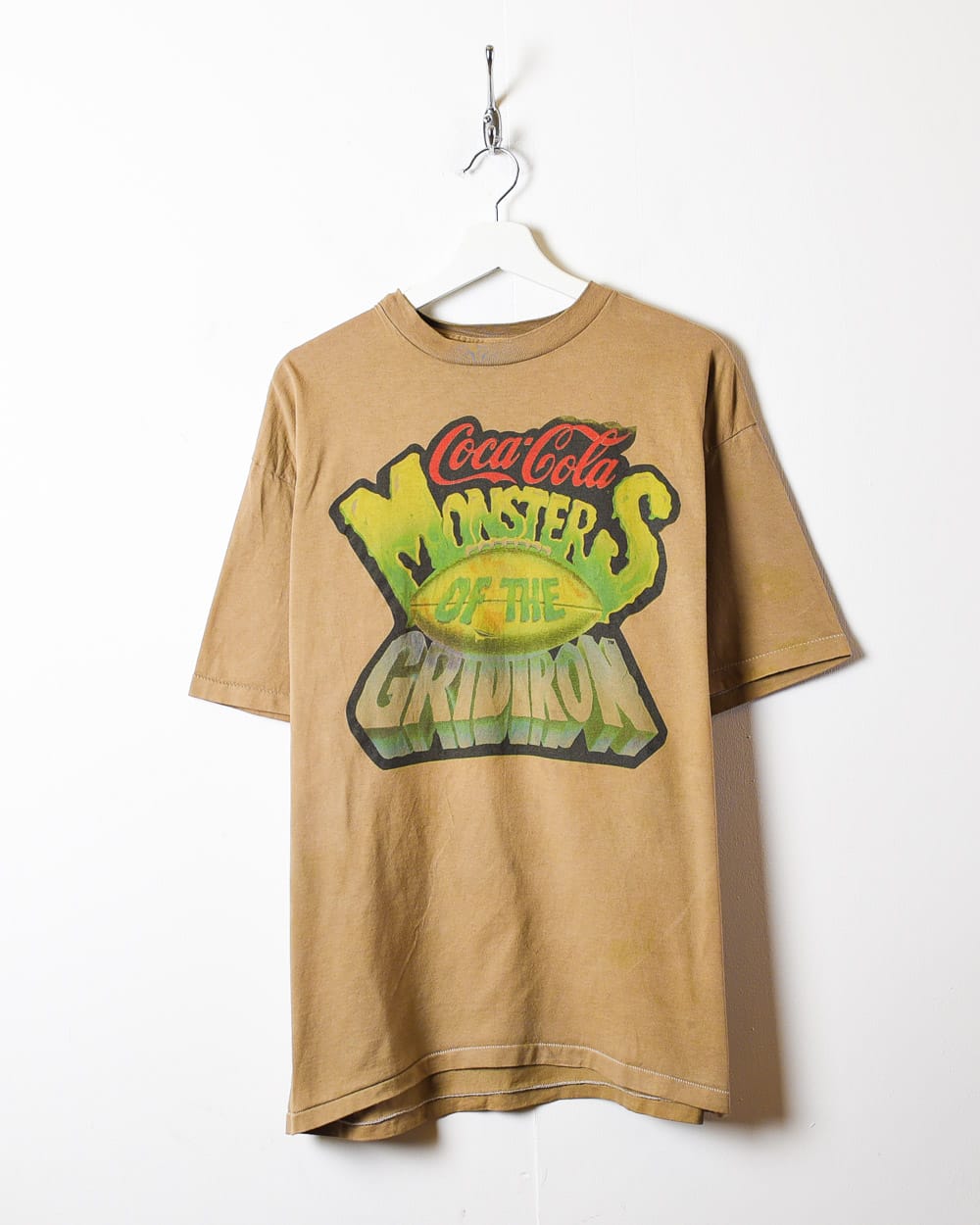 Vintage 90s Brown Coca Cola Monsters Of The Gridiron Single Stitch