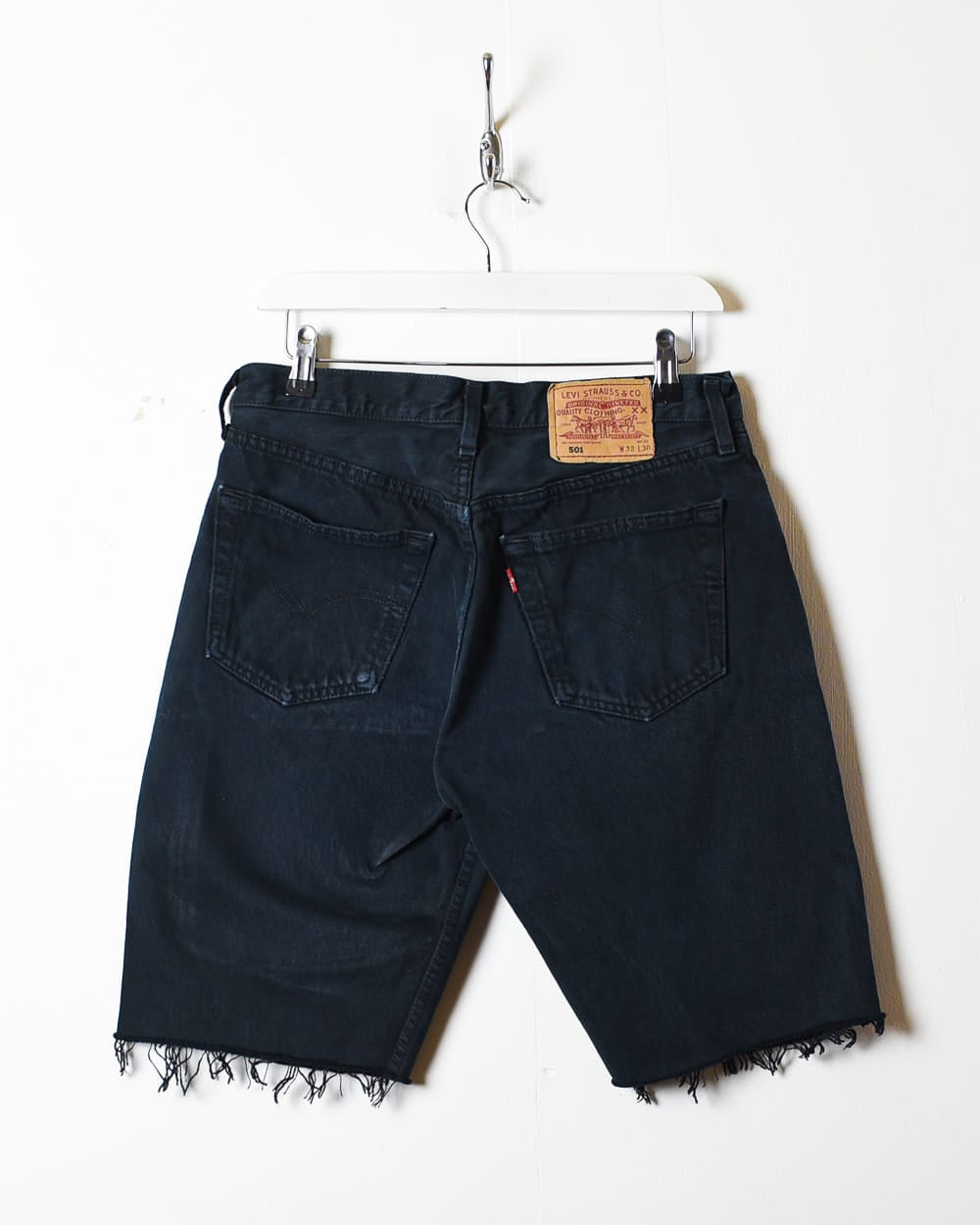 Black Levi's 501 Cut-Off Jean Shorts - W30 L20