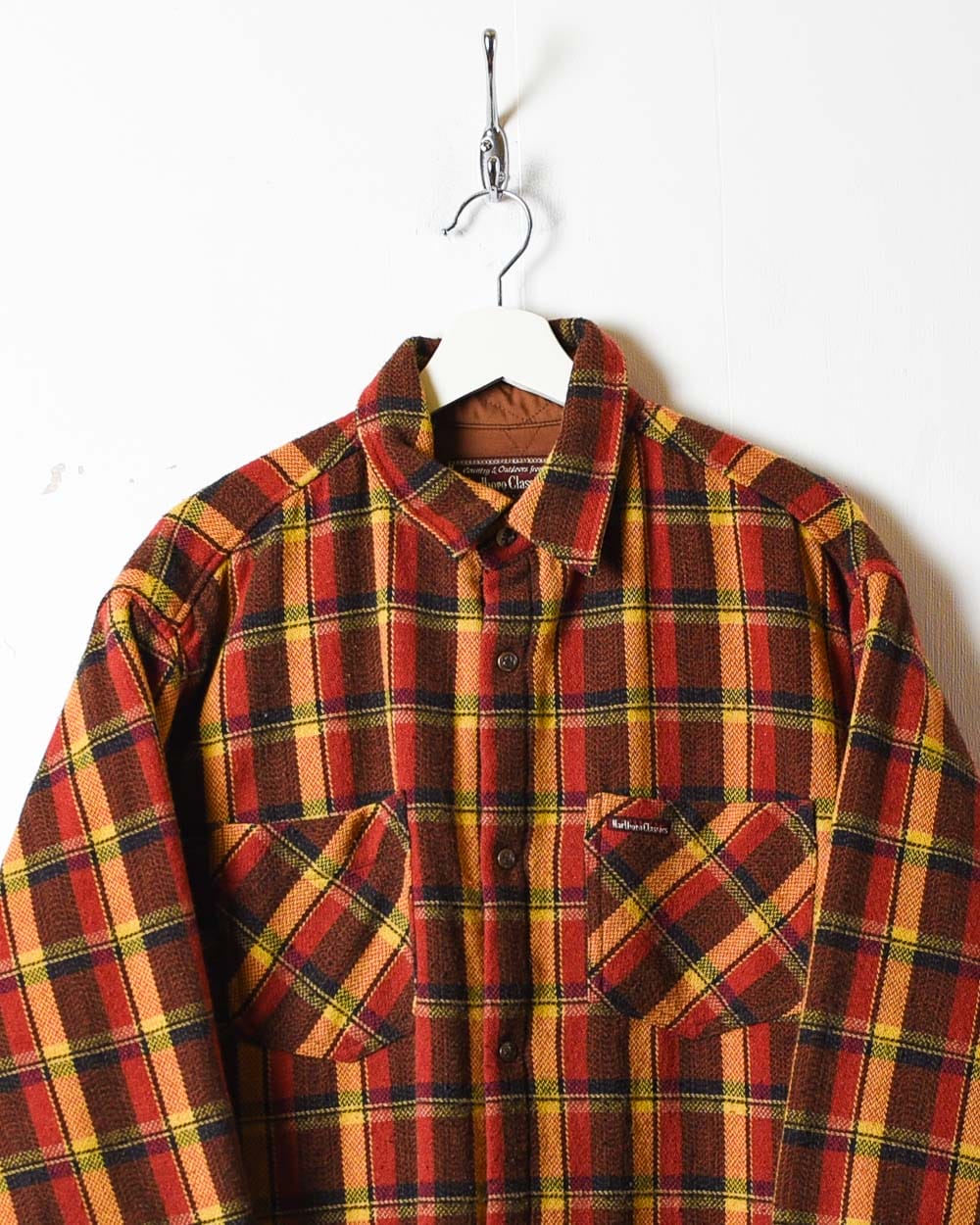 Neutral Marlboro Classics Quilted Flannel Overshirt - Medium