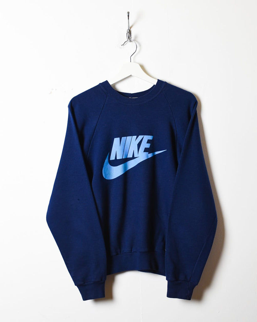 Vintage 70s Navy Nike 70s Sweatshirt - Small Cotton– Domno