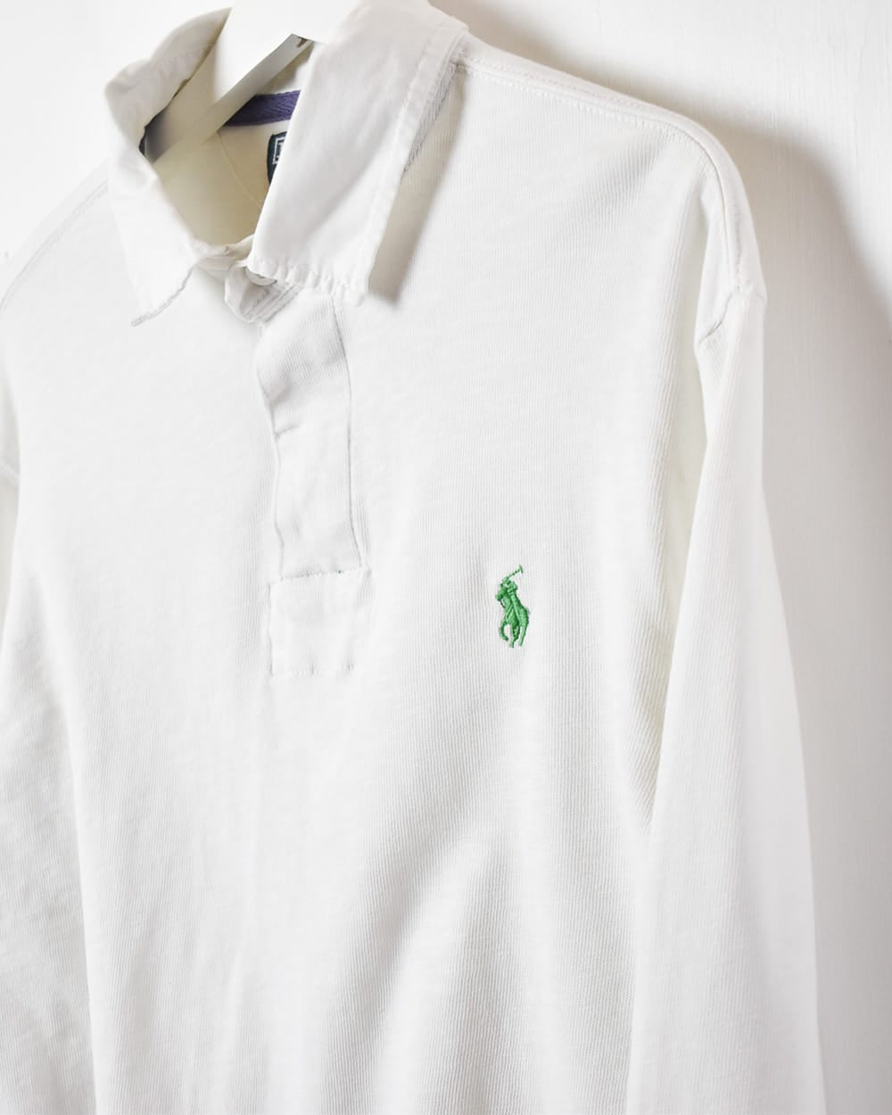 White Polo Ralph Lauren Rugby Shirt - X-Large