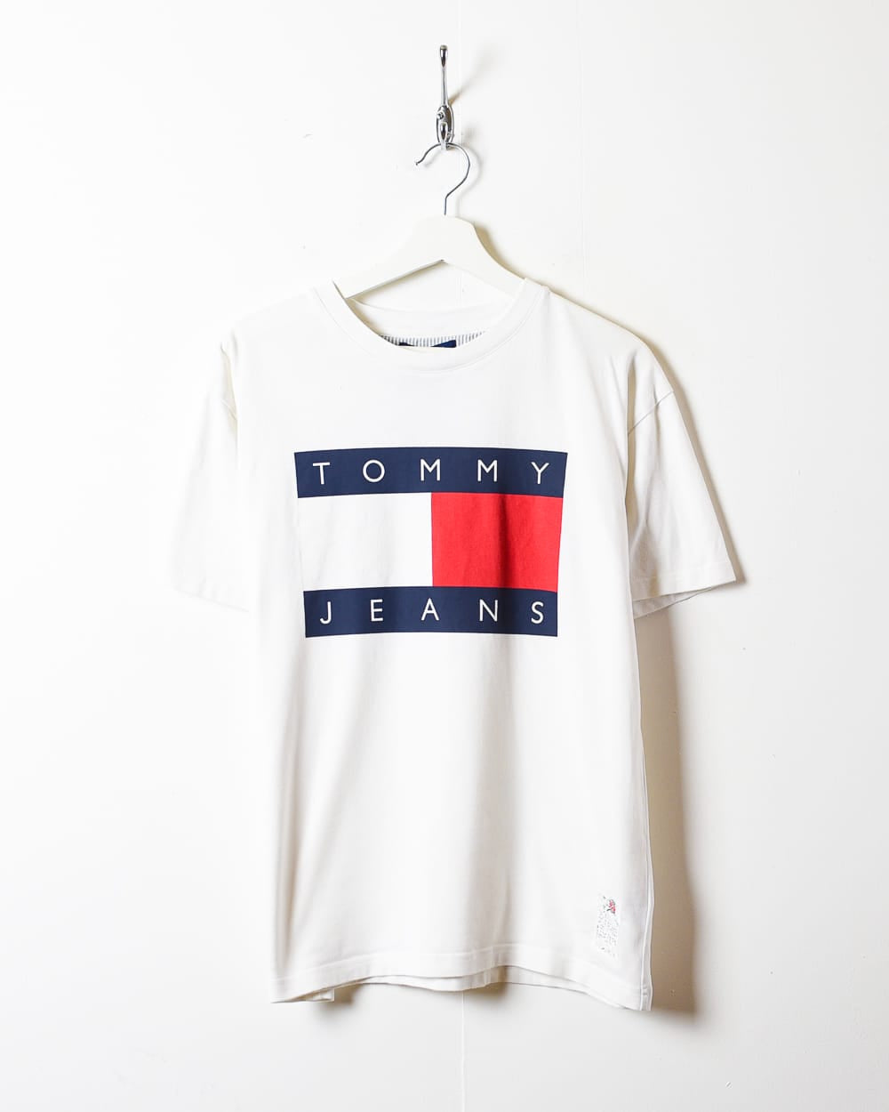 Vintage 10s White Tommy Hilfiger Jeans T Shirt Small Cotton Domno Vintage