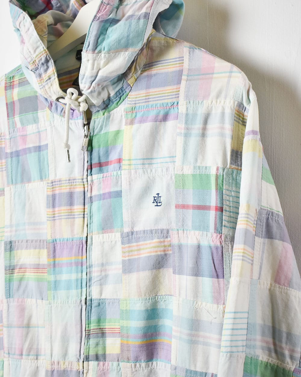 Vintage 10s+ Multicolour Polo Ralph Lauren Check Patchwork Zip