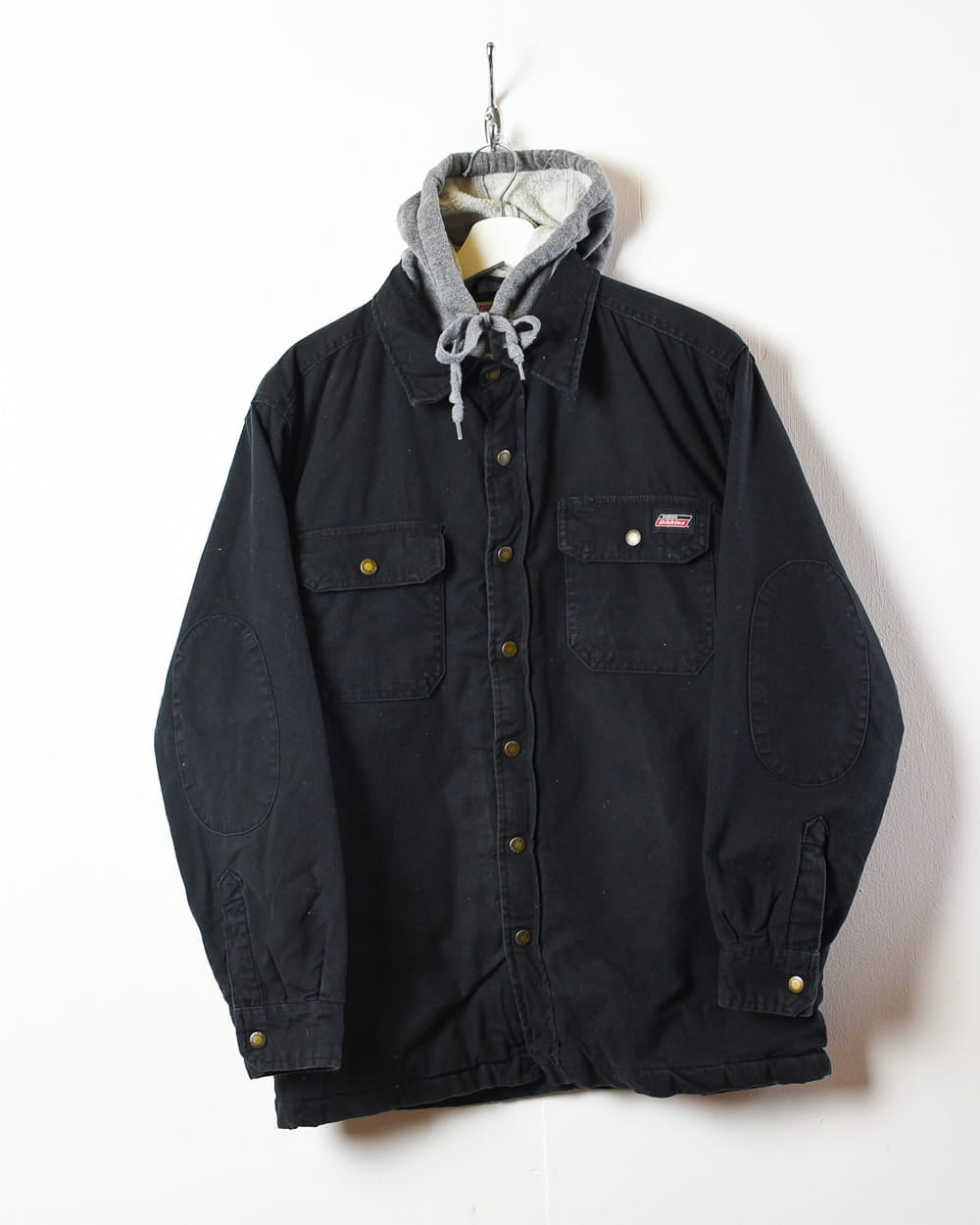 Black Dickies Padded Hooded Overshirt Jacket - Medium