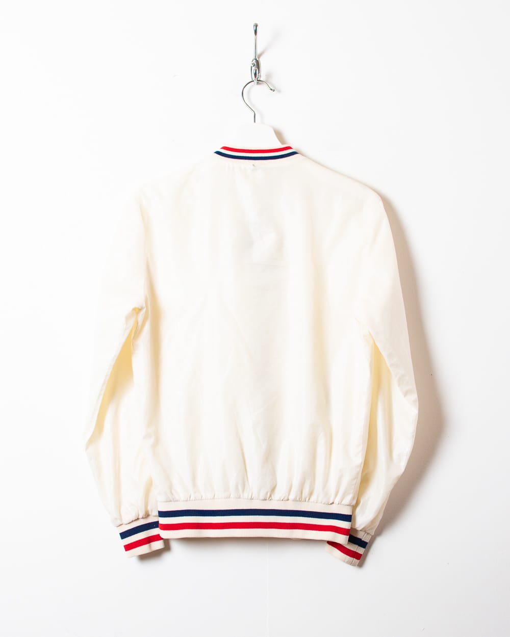 White Izod Lacoste 70s Varsity Jacket - Small