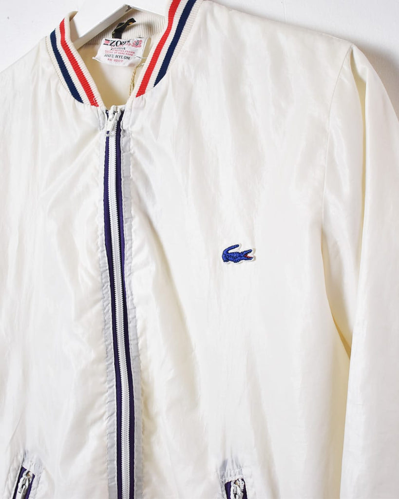 Vintage 70s White Izod Lacoste 70s Varsity Jacket - Small Domno Vintage