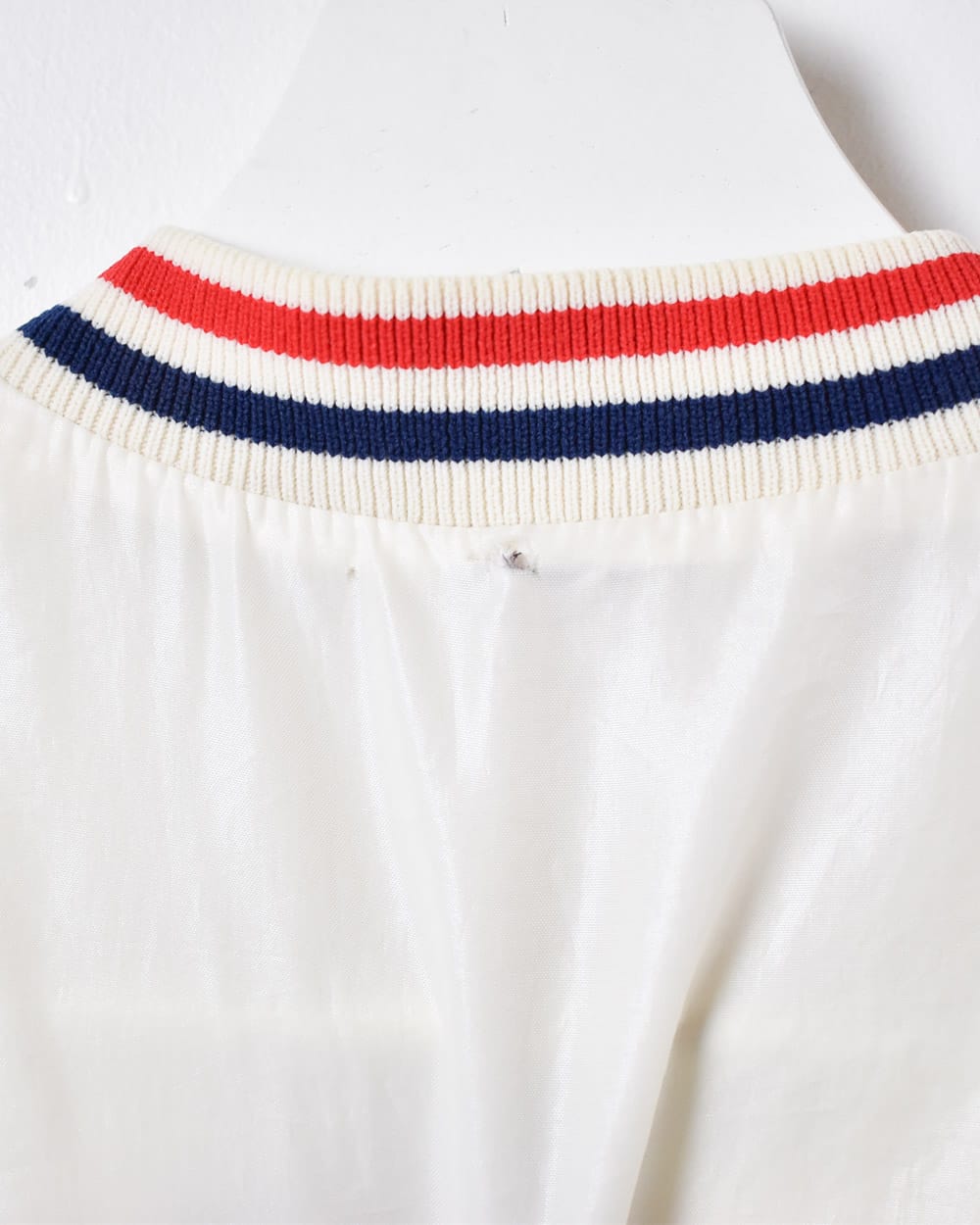 White Izod Lacoste 70s Varsity Jacket - Small