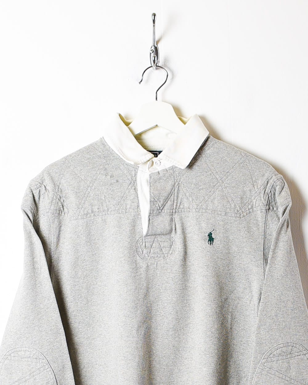 Stone Polo Ralph Lauren Rugby Shirt - Large