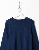 Navy Tommy Hilfiger Knitted Sweatshirt - Small Women's