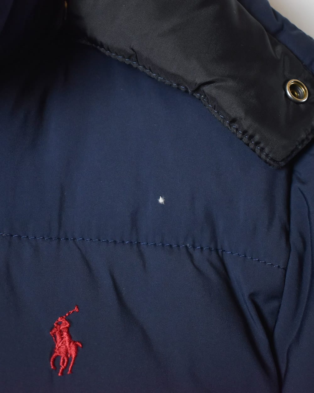 Navy Polo Ralph Lauren Hooded Down Puffer Jacket - Medium Women's