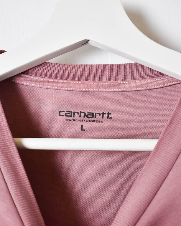Pink Carhartt Overdyed T-Shirt - Large