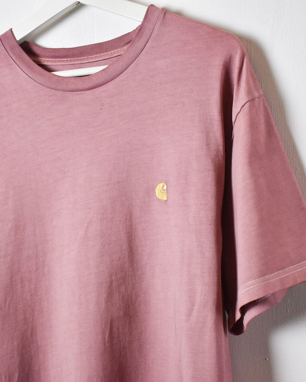 Pink Carhartt Overdyed T-Shirt - Large