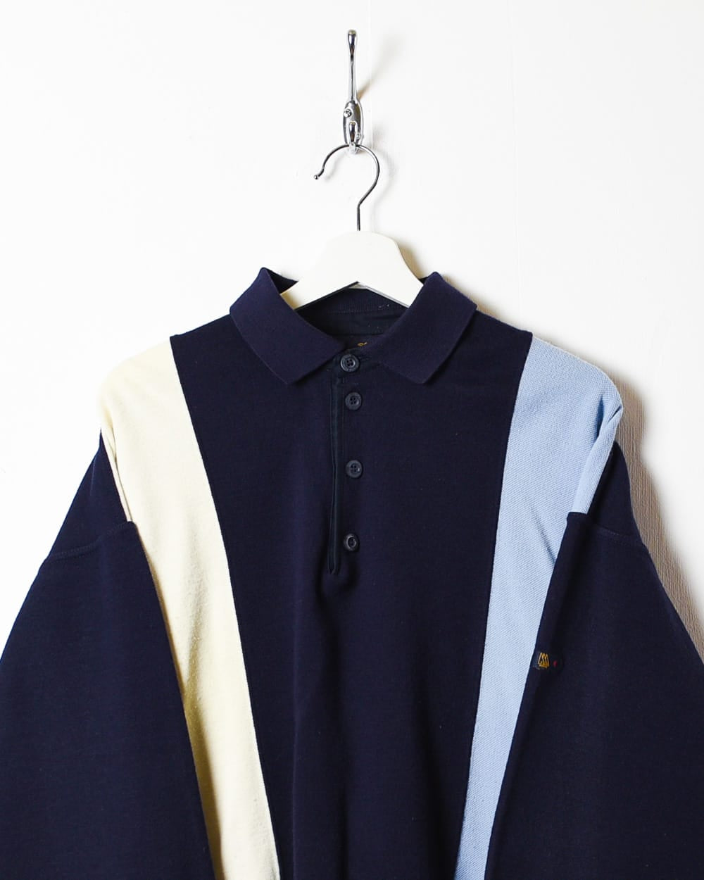 Navy Collared Sweatshirt - Medium