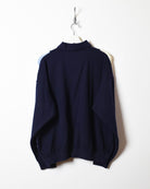 Navy Collared Sweatshirt - Medium