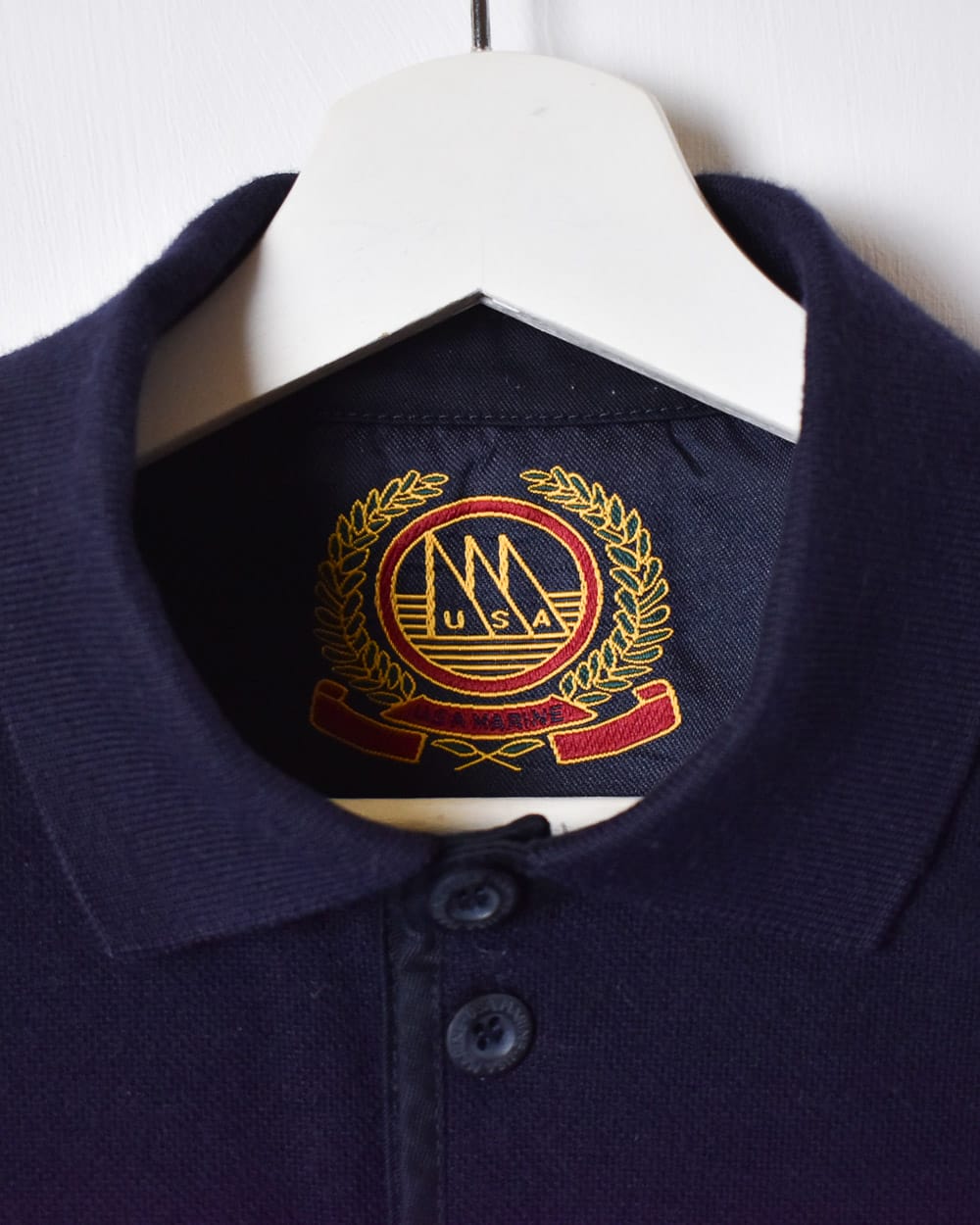 Navy Collared Sweatshirt - Medium