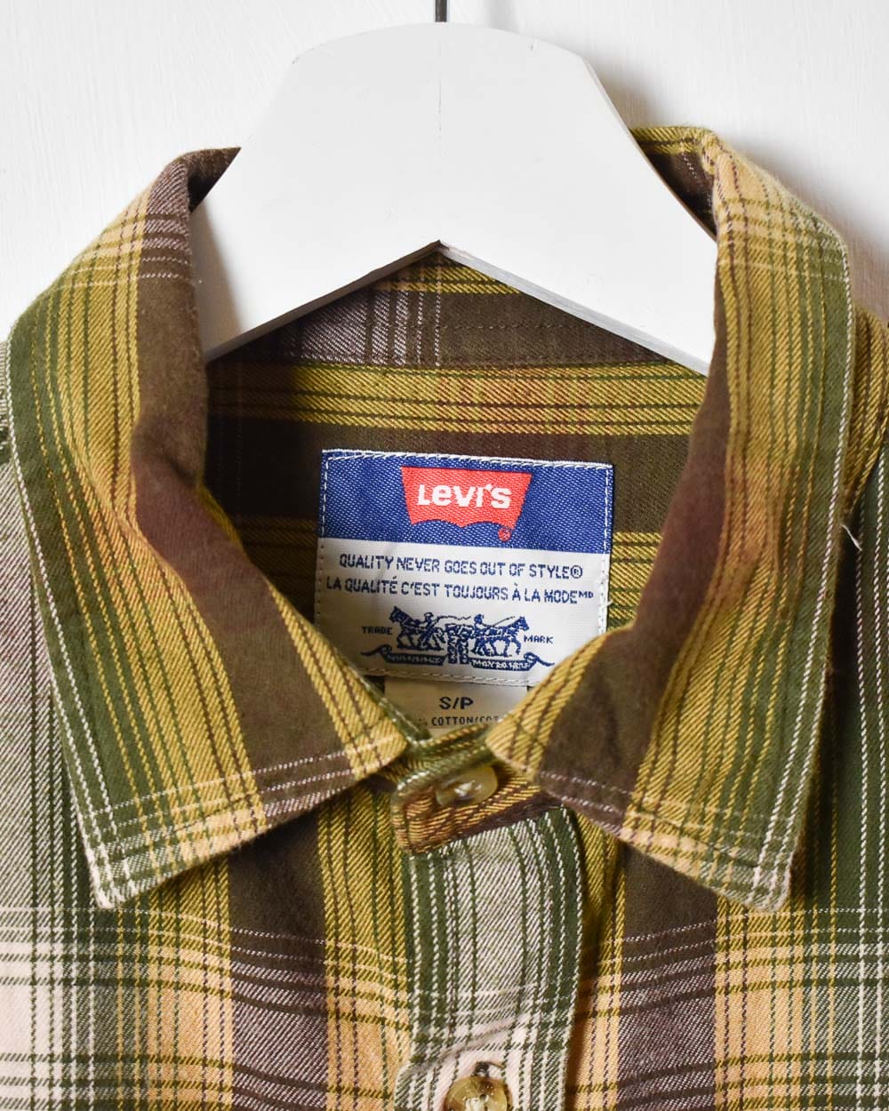 Green Levi's Checked Shirt - Small