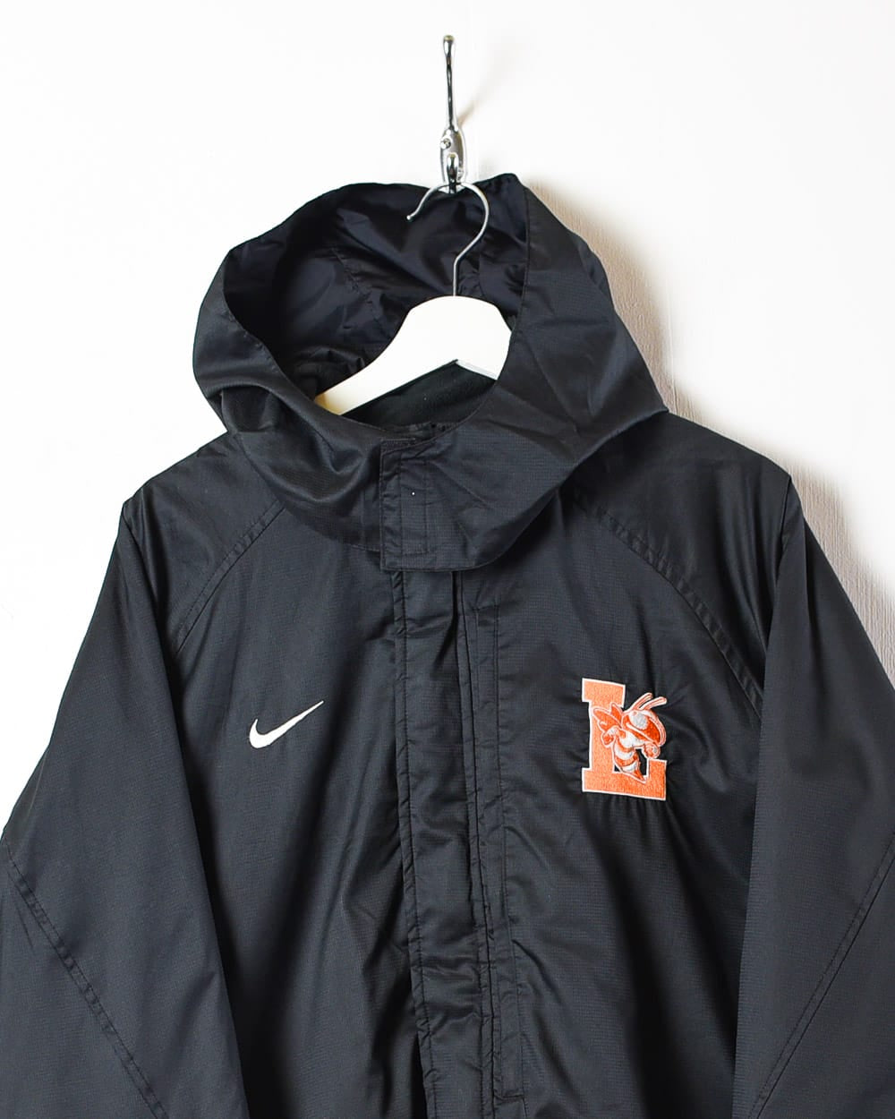 Black Nike Team Hooded Coat - X-Large