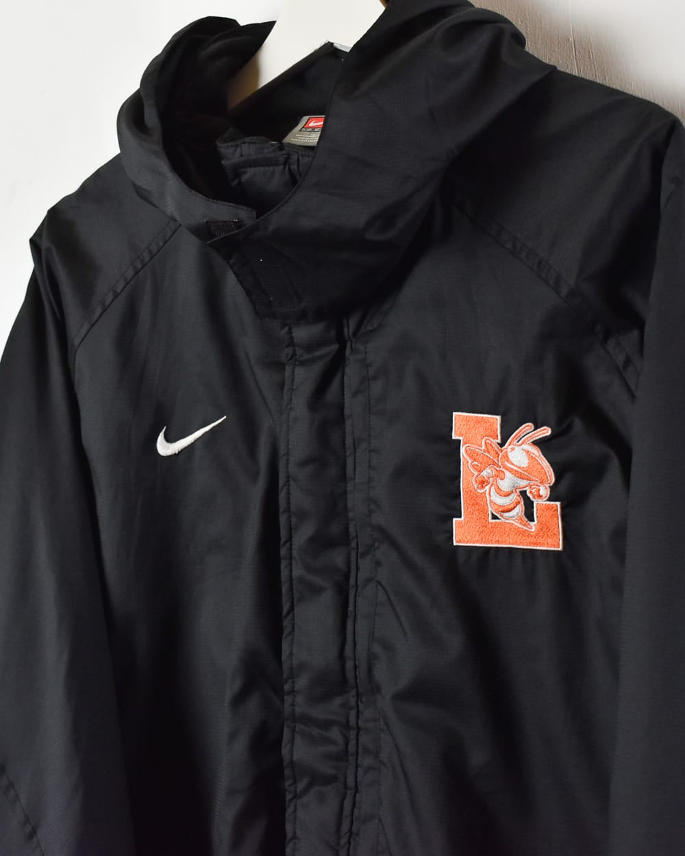 Black Nike Team Hooded Coat - X-Large