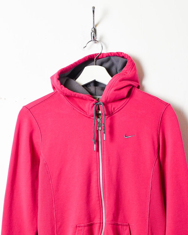 Pink Nike Zip-Through Hoodie - X-Small Women's