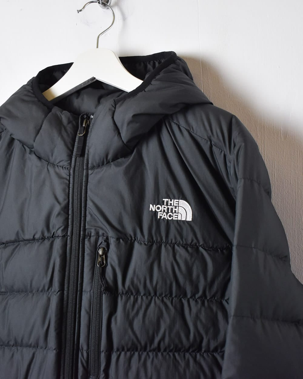 Black The North Face Hooded 550 Puffer Jacket - X-Large